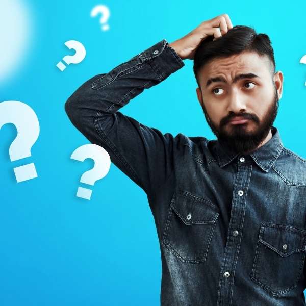 Man scratching head not understanding